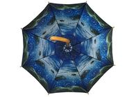 विज्ञापन के लिए डबल चंदवा मुद्रित छाता स्वनिर्धारित लोगो डिजाइन करने के लिए आसान सूखी आपूर्तिकर्ता
